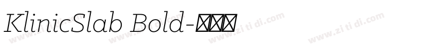 KlinicSlab Bold字体转换